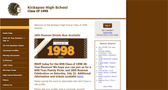 Desktop Screenshot of kickapoohs1998.com